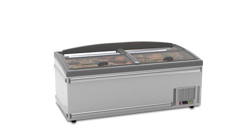 R290/R404A সুপারমার্কেট চেস্ট ফ্রিজার স্লাইডিং গ্লাস ডোর স্ট্যাটিক কুলিং 600L
