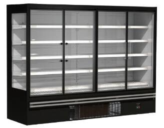 সুপারমার্কেট কনভেনিয়েন্স স্টোর R290 এর জন্য খাড়া গ্লাস ডোর চিলার 2/3/4 দরজা প্লাগ ইন করুন